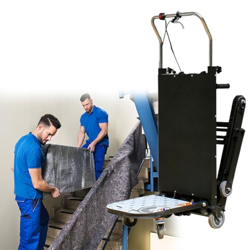 GESAIDES Carretilla Eléctrica para Subir Escaleras, Carretilla Manual Eléctrica para Subir Escaleras de 2980 W, Capacidad de Carga Máxima de 1100 LB, Carretillas Manuales para Subir Escaleras