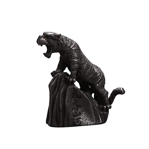 Ornement de tigre en cuivre massif statuette feng shui de collection