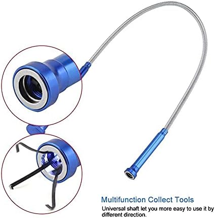 Flexible Claw Pick Up Tool 4 Claw LED Alloy Shaft Universal Magnet Multi-Function Collect Grabber Tools Magnetic Claw Pick-up Tool Handheld Picker Grabber Reacher