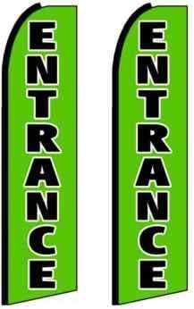 Entrance Feather Banner Flags (Complete Kits, Pack of 2)
