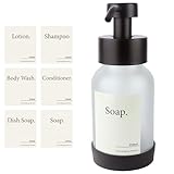 Designfabrik Hamburg | Glas Seifenspender Bad | Edelstahl-Pumpspender für Flüssigseife...