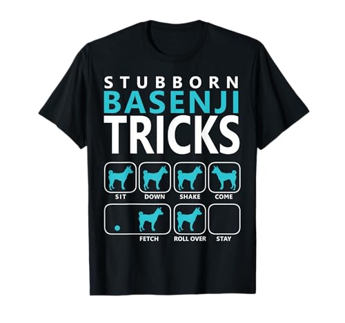 T-Shirt Basenji | Stubborn Basenji Tricks Dog T Shirt T-Shirt