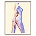 Colorful Nude, Abstract Contemporary Woman Home Wall Art Decor Print Poster Modern Contemporary Boho Bedroom and Home Decor 11x14 Inches, Unframed