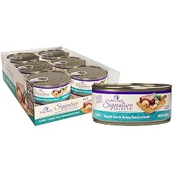 Wellness CORE Signature Selects Shredded Adult Canned Wet Cat Food, Natural, Protein Rich, Grain Free, Skipjack Tuna and Shrimp Entrée Recipe, 5.3 oz, Pack of 12 Cans