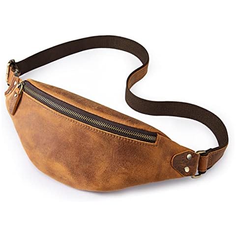 Prospo Genuine Leather Fanny Packs for Women, Sling Bag for Women, Small Crossbody Chest Bag Cover