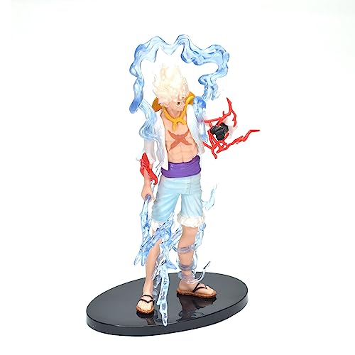 Image of Daiyamondo Premium One Piece Anime Monkey D. Luffy Gear 5 White Action Figure- Unlease The Power of Highly Detailed Collectible with Dynamic Pose (White Luffy Gear 5)(20Cm Height)