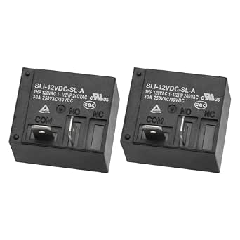 Weasch 2-Pack Car Relay - 12V 40A 4 Pin SPST Waterproof Relay For Automotive, Boat, Motorcycle