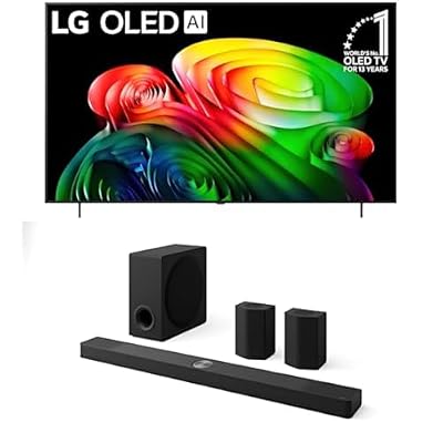 LG 77-Inch Class OLED B6 4K Smart TV (OLED77B6GUA, 2026) Bundle S95TR 9.1.5-Ch Soundbar, Dolby Atmos, Dolby Vision, Wow Orchestra, WOWCAST, Rear Speakers, Wireless Subwoofer
