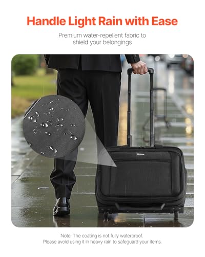 VEVOR Rolling laptop bag,Wheeled Briefcase, Roller Computer Tote Bag, Laptop Case for Work Travel Business Office, Women Men4