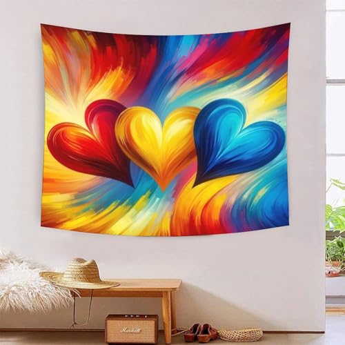 Tapices para colgar en la pared Love, póster de pared textil en poliéster para decoración de hogar