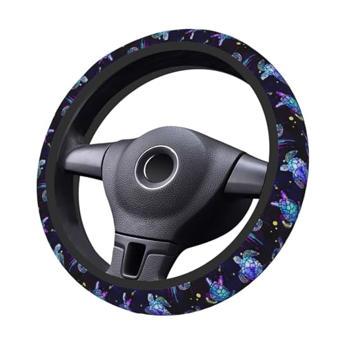 Sea Turtle Steering Wheel Cover Anti-Slip,Sweat Absorption Universal 15 inch Steering Wheel Covers Cute car Accessories for Men Women