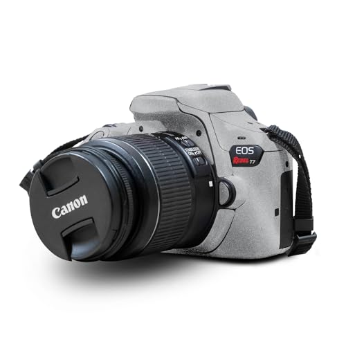 Glossy Glitter Skin Compatible with Canon EOS Rebel T7 Camera - Solid Gray - Premium 3M Vinyl Protective Wrap Decal Cover - Easy to Apply | Crafted in The USA by MightySkins