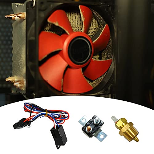 yongluo Kit de sensor de interruptor de temperatura de termostato de ventilador de motor elétrico de