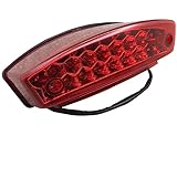 EINFACHE INSTALLATION: Dieses einfach zu installierende 12-V-Motorrad-Rücklicht ist nur ein direkter Ersatz für alte oder abgenutzte Lichter, ohne dass Kabel ausgetauscht werden müssen. Angemessene und kompakte Struktur, leicht und langlebig, kann Zerstörungstests in einer Höhe von 2 Metern standhalten