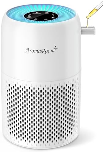 AromaRoom Air Purifiers for Bedroom with True HEPA13 Filters 3-in-1, Pet Air Purifier with Aroma Pad for Wildfires Smoke Pollen Dander, 22dB Quiet Air Cleaners for Baby Room Office Dorm