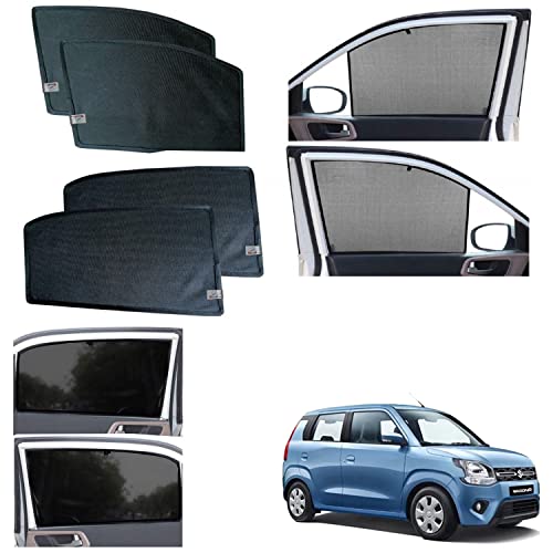 Image of WolkomHome car Fix Curtain Window Shades Half Curtains Sunshade for WagonR 2019