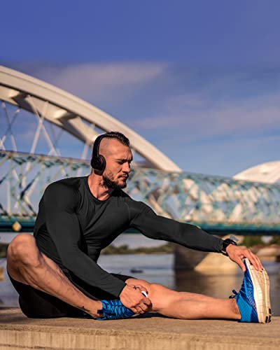 DRSKIN 4, 3, 2 or 1 Pack Men's Compression Shirts Top Long Sleeve Sports Baselayer Workout Running Athletic Active4