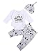3PCS Newborn Baby Boys Cute Letter Print Romper+Camouflage Pants+Hat Outfits Set (0-6 M, Little Brother)