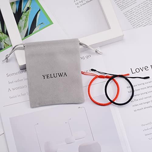 YELUWA 2pcs Rope Jewelry Handmade Tibetan Buddhist Woven Bracelet Multicolored Lucky Protection Braided Bracelets Gift for Valentine