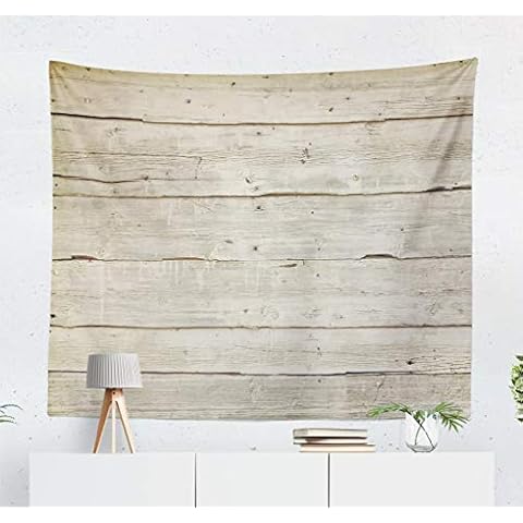 threetothree 50X60 Inches Tapestry Wall Hanging Interior Decorative Natural Wood Board Wall Panel Horizontal Shabby Wooden Color Vintage Surface for Bedroom Living Room Tablecloth Dorm Cover