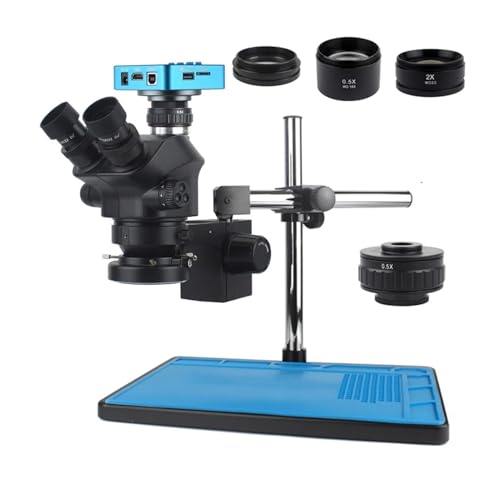 3.5X-100X Industrial Lab Simul Focal Adjustable Stereo Trinocular Microscope + 12MP 48MP 4K 2K 1080P HDMI USB kamera wideo (13 MP USB HDMI)
