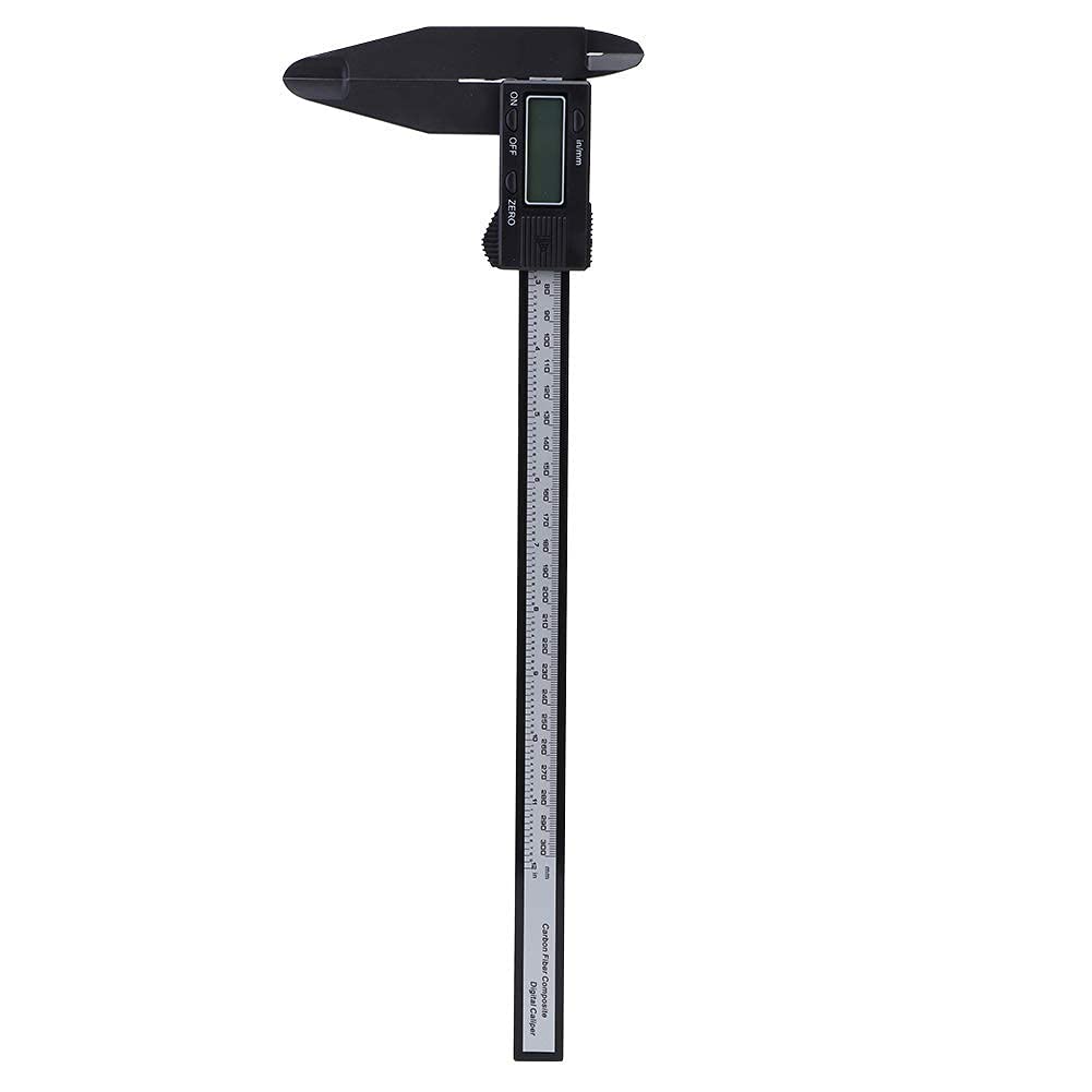 Calibrador Digital 150mm / 300mm Calibrador Electrónico Digital Regla de Carbono Con Herramienta de Medición de Garra Larga Herramienta de Medición de Calibradores(300mm)