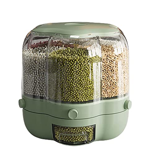 Dispensador de arroz automático con taza medidora y almacenamiento sellado grande