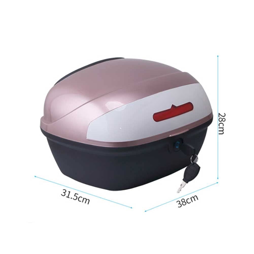 Baul Moto Universal Maleta Moto 30L Motocicleta Tronco Cascos Motocicleta Top Caja De Tiempo Caja De Guardaequipaje Caja De Cola De Bicicleta Reflector (Color : D)