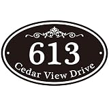 Reflective Address Plaque Sign WALL MOUNTED - Personalized Metal House Number Sign Plaque,Address Si
