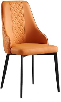 High-Back Chair, Dining Chairs, Computer Chair Soft and Comfortable, Comfortable and sedentary Office Chair, Kitchen Dining Room ChairsColorOrange