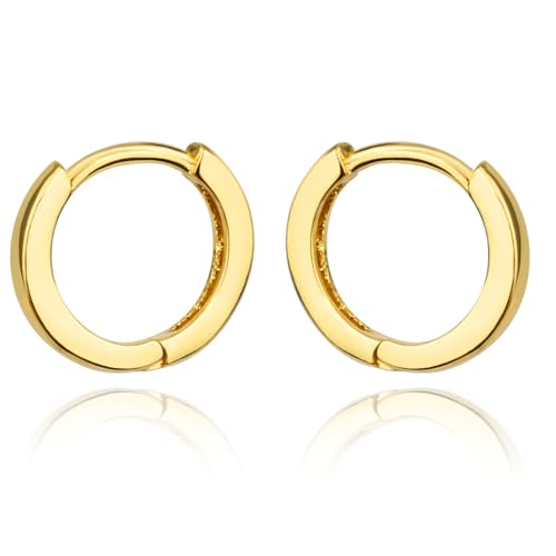 LOMISS ARGOLA FOLHEADA OURO 18K BRINCO (Dourado, 9MM)
