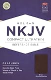 NKJV Compact Ultrathin Bible, Brown Genuine Cowhide