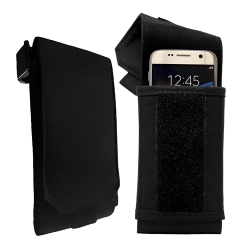 Clakit Phone Holster with Clip - Hook Loop Nylon Cellphone Holster Compact Pouch, Backpack Shoulder Strap Accessory Pouch - Multifunctional Black StrapPack Pouches for Hikers, Travelers & Commuters by Clakit - Used condition - US$17.09