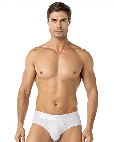Leo Breathable Fast Drying Mens Underwear - Fittech Ultra-Light Briefs White #TOP25