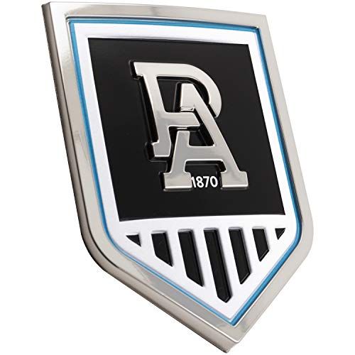 Fan Emblems Port Adelaide Car Badge • 3D Chrome Logo for Cars, Laptops, Most Smooth Surfaces • 80.7 x 59.7 x 5mm • Officially Licensed AFL Accessories, Gifts, Merchandise
