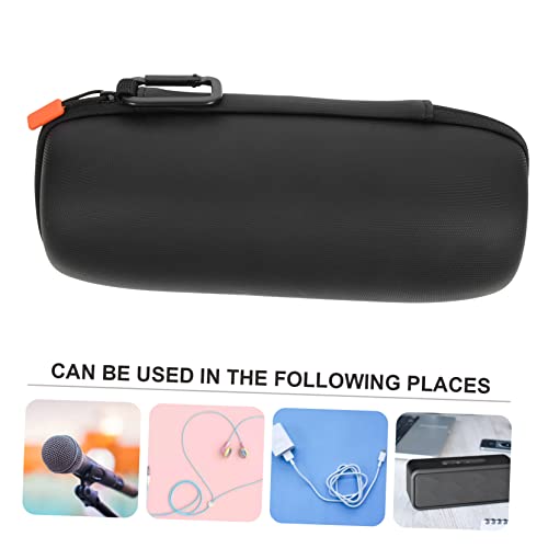 Milisten Microphone Bag Portable Microphone Leather Mic Carrier Leather Mic Pouch Outdoor Mic Pouch Microphone Holder Pack Portable Mic Pouch Mic Pack Eva Audio Black Cable Microphone Case #TOP1