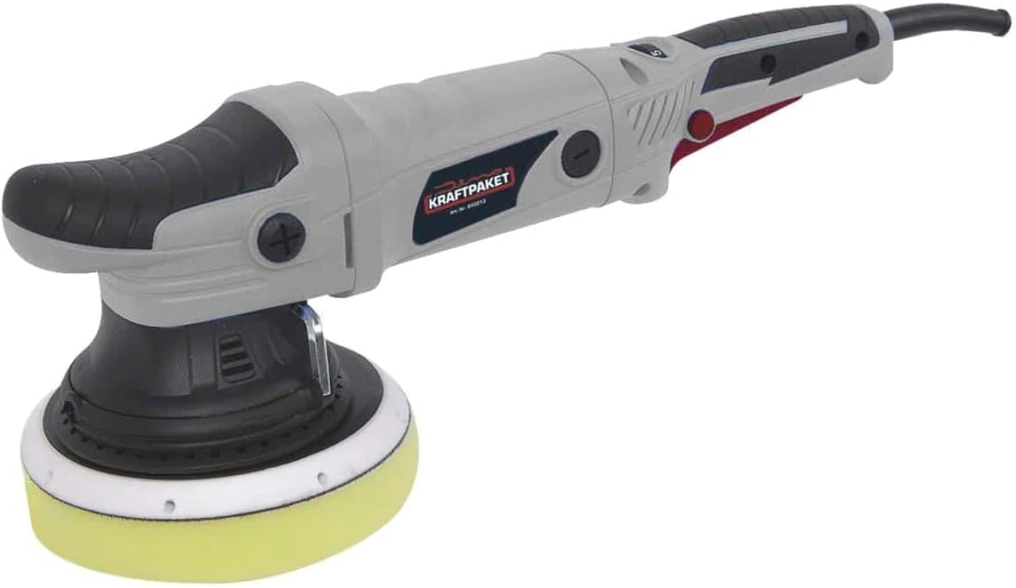 Dino KRAFTPAKETOrbital Car Polishing Machine 21 mm XXL-Hub 720 Watt with 2 x Polishing Sponges 1 x Polishing Plates 1 x Bag