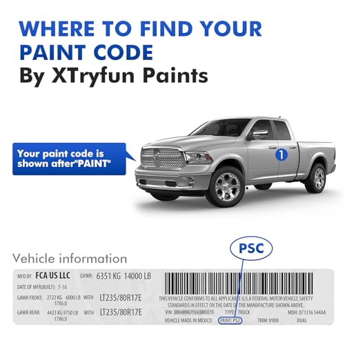 XTryfun PRV/NRV Octane Red/Delmonico Red Touch Up Paint for Dodge, DIY Car Paint Scratch Repair Kit, Automotive Paints, Quick & Easy Fix Scratch Repair for Challenger/Durango/Grand Caravan/Charger/RAM by XTryfun - Image 8