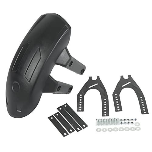 Image of Rear Wheel Mudguard, Motorcycle Rear Mudguard ABS Metal Black Tire Splash Guard Universal for 12‑18in Wheels Hub Automotive Exterior