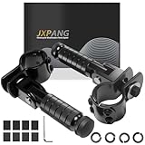 JXPANG M8 Motorcycle Folding Rearsets Foldable Motorbike Footrest Bicycle Footpegs Foot Pegs Pedal, Passenger Pedal Universal For Electric Car Motorbike Mini Bike Dirt Pit (Black, Type B)