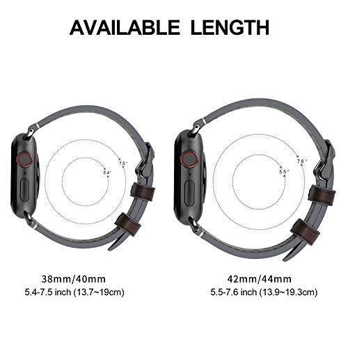 Fullmosa Watch Bands Leather Compatible With Apple Watch Band 40Mm 41Mm 44Mm 45Mm For Series 7/6/Se/5/4 Unique Design Vintage Quick Release Men Women Straps #TOP1