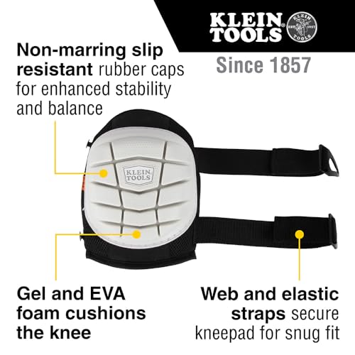 KLEIN TOOLS 60849 Non-Marring Knee Pads for Work, Construction, Tile, Flooring, for Men and Women, Lightweight Gel and Foam Padding, One Size by KLEIN TOOLS - Image 2