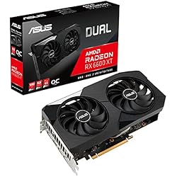 ASUS Dual AMD Radeon RX 6600 XT OC Edition 8GB GDDR6 - Tarjeta Gráfica Gaming (AMD RDNA 2, PCIe 4.0, 8GB GDDR6, HDMI 2.1, DisplayPort 1.4a, Ventilador Axial-Tech Design, Tecnología 0db)