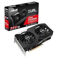 ASUS Dual AMD Radeon RX 6600 XT OC Edition 8GB GDDR6 Gaming Graphics Card (AMD RDNA 2, PCIe 4.0, 8GB GDDR6 memory, HDMI 2.1, DisplayPort 1.4a, Axial-tech fan design, 0dB technology)