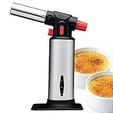 Culinary Torch by Reperkid - Premium Kitchen Creme Brulee Torch for Home Cooking and Chefs - Easy to use- Safety Lock- Fuel Gauge Window - Food Torch (Butane Gas Not Included)