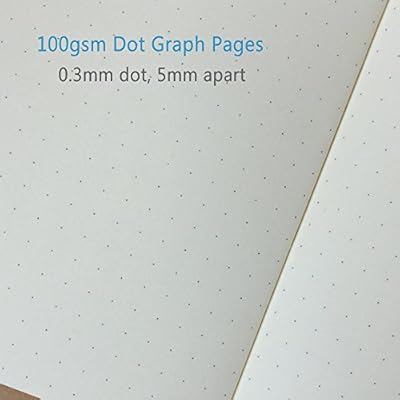 Dotted Notebook Journal, Pocket 3.5 x 5.5 Memo Book - Thick Dot Grid Paper - Total 96 Sheets / 192 Pages