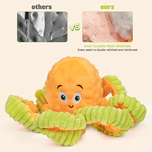 Pubialo Brinquedos para cães Squeaky Dog Toys Polvo - Tug of War Brinquedo de pelúcia para cães de r