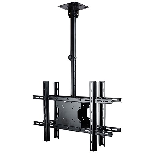 VideoSecu Tilt Swivel Height Adjustable Dual TV Ceiling Mount for