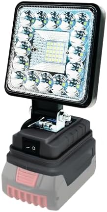 Akku Lampe für Bosch GBA 18V (Kein Akku), 48W 4800LM Kabellose Led Arbeitsleuchte,Tragbare LED Strahler Flutlichter Baustellen Lampe für Autoreparatur, Heimbeleuchtung, Camping