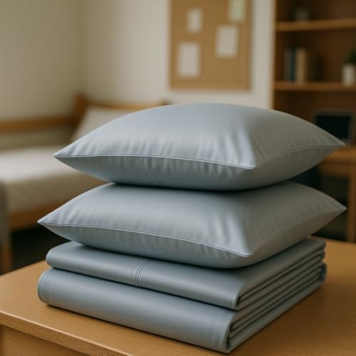Twin XL Bamboo Bed Set by Bedly - 100% Organic Viscose/College Do...